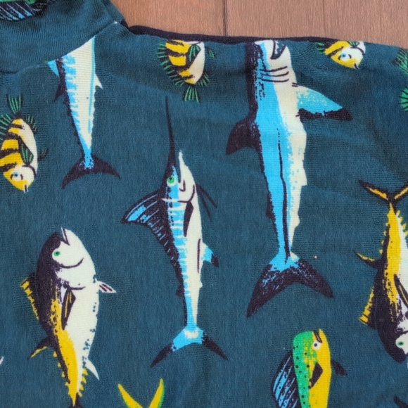 Little Blue House Game Fish Baby Bodysuit with Hat 3-6 months - Picture 10 of 10